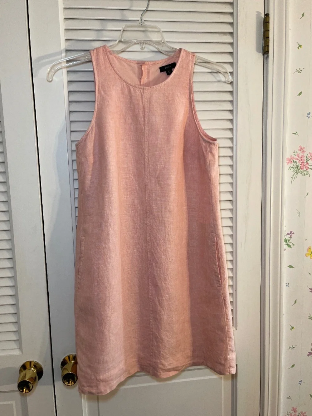 J. Crew Peach Linen A-Line Mini Dress Size XS